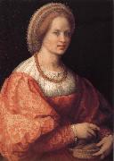 Andrea del Sarto, Portrait of woman Holding basket